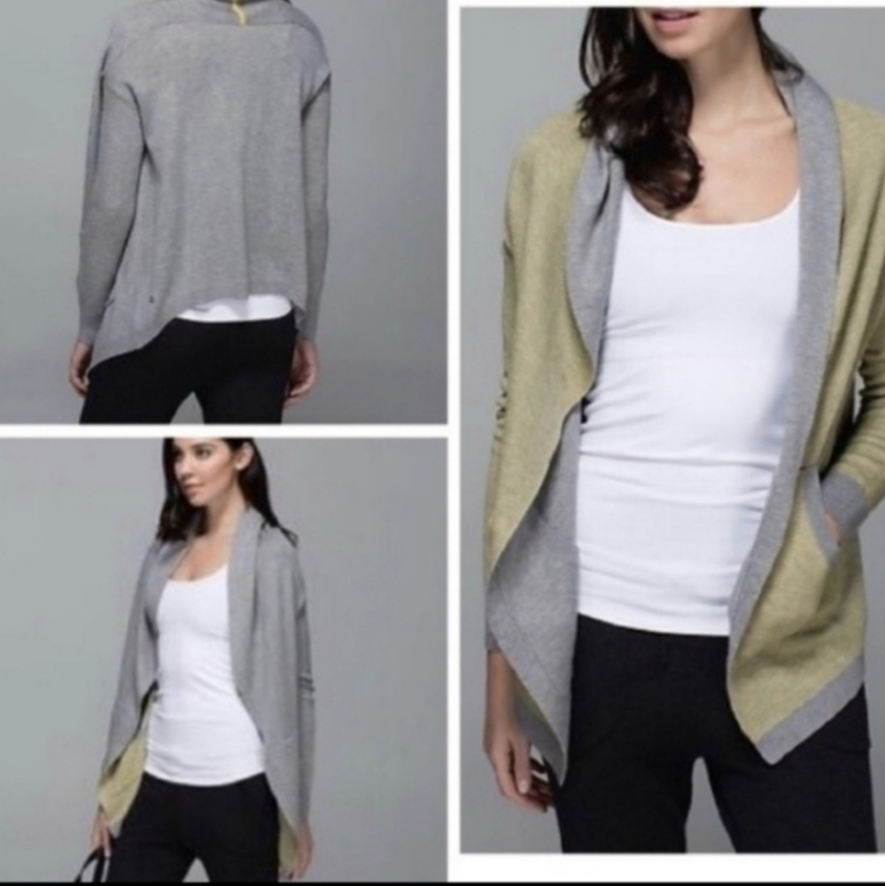 lululemon athletica Gray and Olive Cardigan